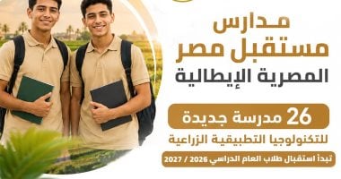 انطلاق ٢٦ مدرسة زراعية فنية وتقنية في ١٤ محافظة مصرية
