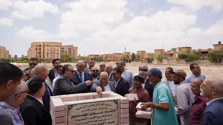 وضع حجر الأساس لنادي المهندسين الجديد في مدينة برج العرب الجديدة